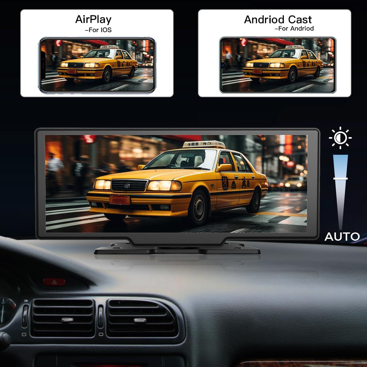 Android Auto 10,26" CarPlay-Bildschirm fürs Auto